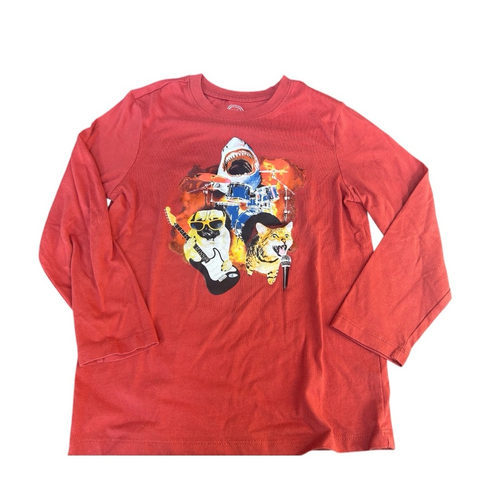 Kids Graphic Long Sleeve Shirt - orange